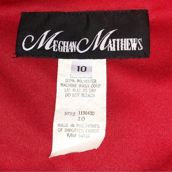 Meghan Matthews Red Floral High Low Chiffon Sundress Size 10 - Picture 2 of 9